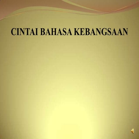 Cintai bahasa kebangsaan