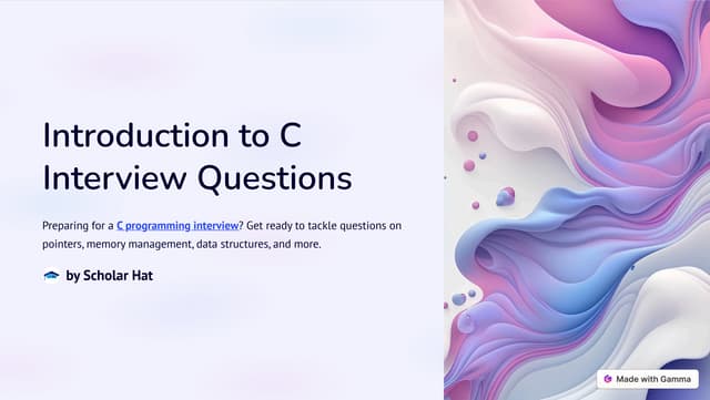C Interview Questions and Answers by Scholarhat | PDF