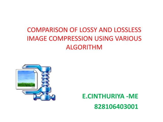 comparision of lossy and lossless image compression using various algorithm