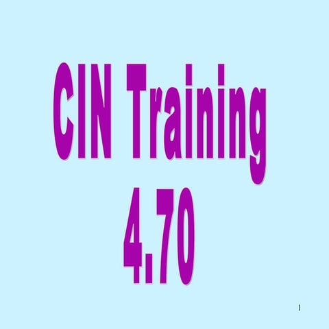 Cin Training 5