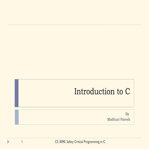 C introduction | PPT