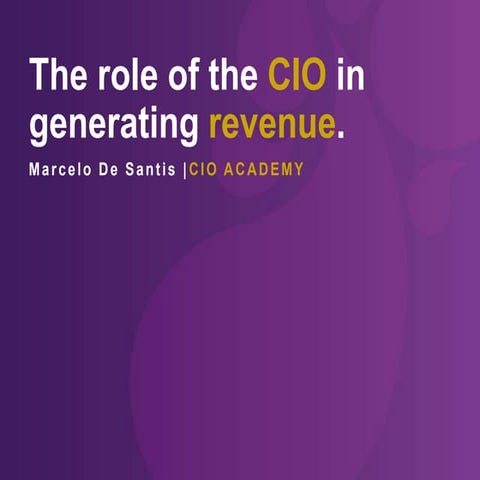 The role of CIO in generating revenue