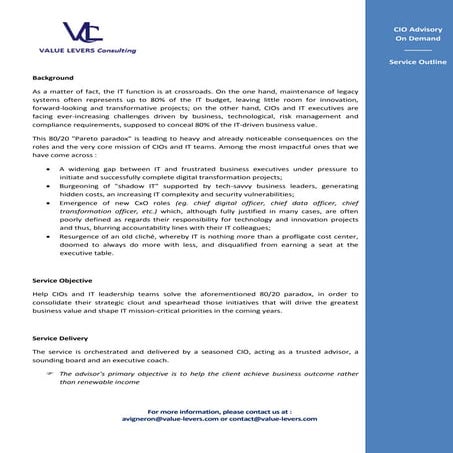 CIO advisory English 