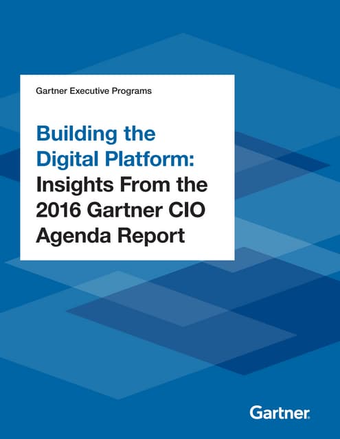 CIO Agenda Insights 2016