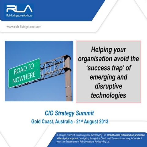 The ‘success trap’ of new, emerging and disruptive technologies