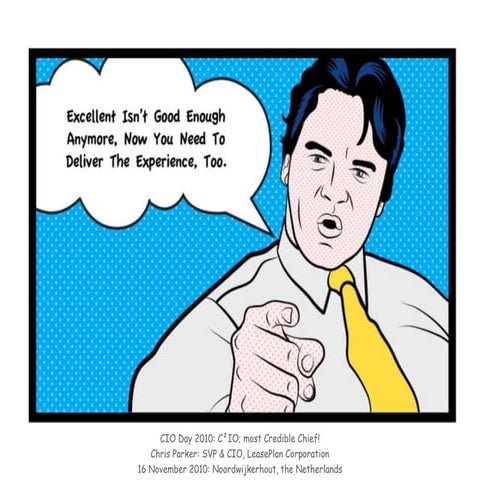 Excellent isn't good enough anymore - now you need to deliver the experience,...
