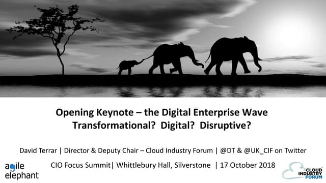 CIO Focus Summit - Opening Keynote from Trafford Associates event at Whittleb...