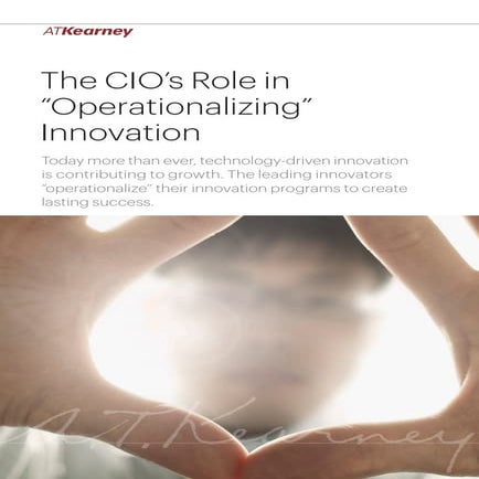 The CIO's role in operationalizing IT innovation 
