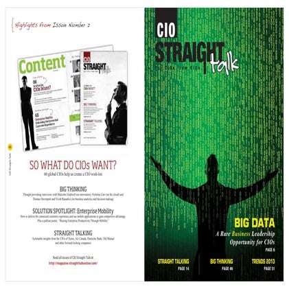 CIO Straight Talk Issue 3 | PDF