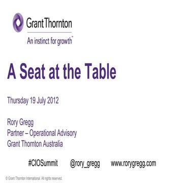 2012 CIO Summit Presentation