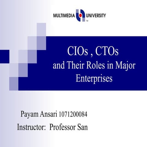 CIOs Vs CTOs