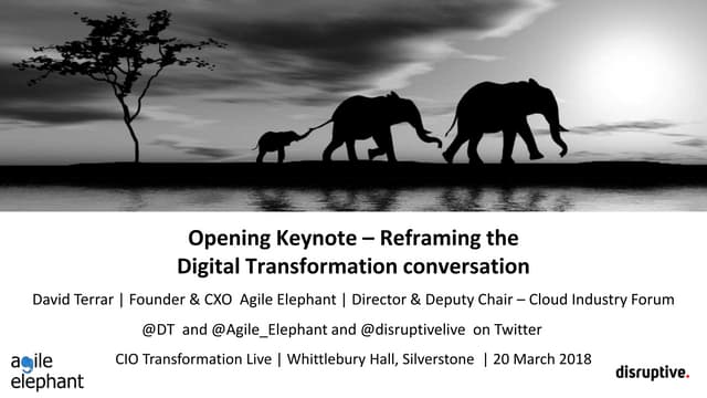 CIO Transformation Live - opening keynote - reframing the digital transformat...