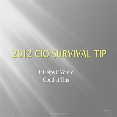 CIO Value Issue