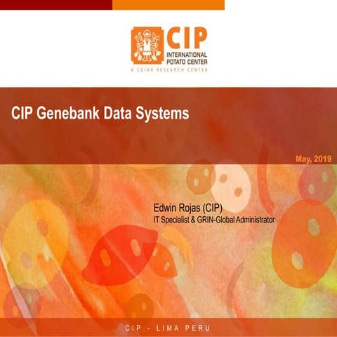 CIP Genebank Data Systems