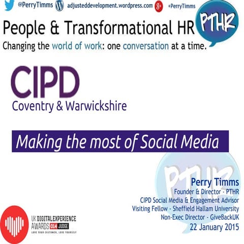 CIPD Cov & Warks Branch Event 22 01 2015
