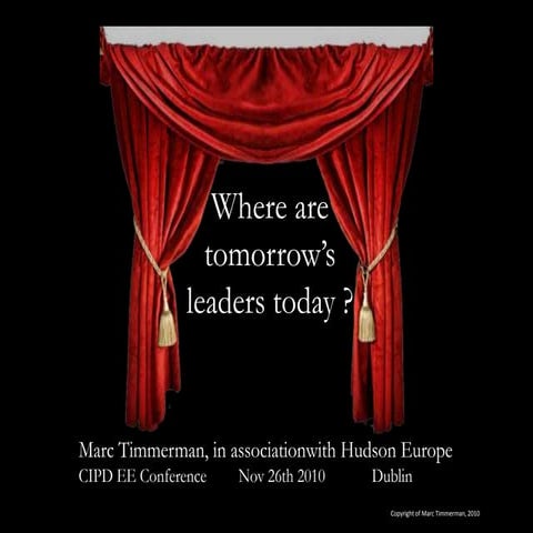 Cipd Ireland Where Are Tomorrows Leaders Today Final Version Mtim 1110