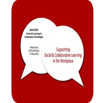 Supporting Social & Collaborative Learning in the Workplace