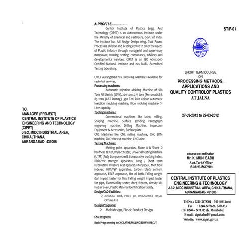Processing Method Of Plastics by CIPET