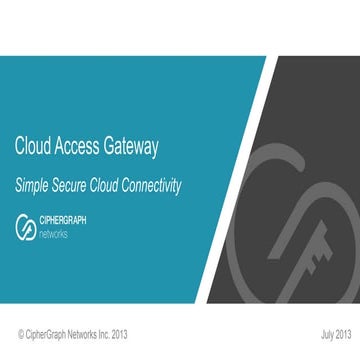CipherGraph Networks Cloud Access Gateway: Sales