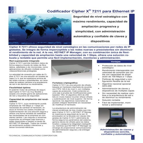 Cipher x7211 ip-encryption-es