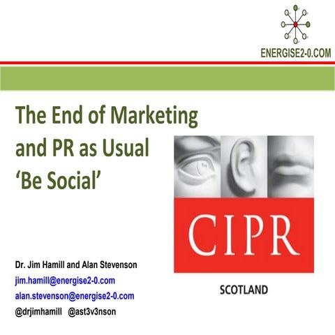 The End of Marketing and PR as Usual