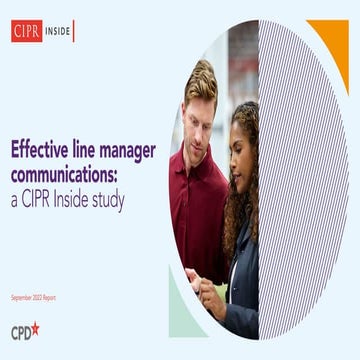 CIPR Inside; Line Manager Comms Report