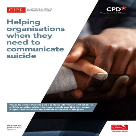CIPR IOIC Helping Organisations When They Need to Communicate Suicide