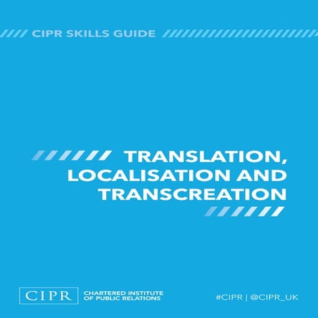 #SummerOfCPD - Translation, localisation and transcreation