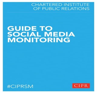 CIPR Guide to Social Media Monitoring