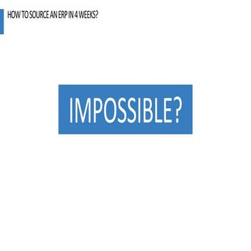 SwissCasinos - Is it possible to source an ERP System in just 4 Weeks?