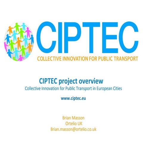 CIPTEC project presentation at EU Mobility event 2016