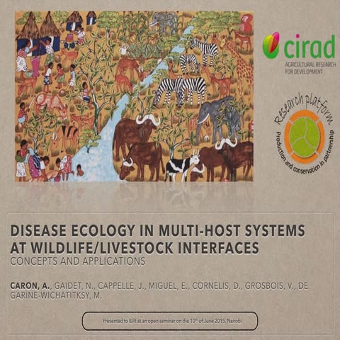 Disease ecology in multi-host systems at wildlife/livestock interfaces: Conce...