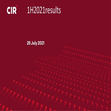 CIR 1H2021 results presentation