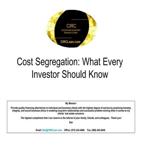 Circ Cost Segregation | PPT