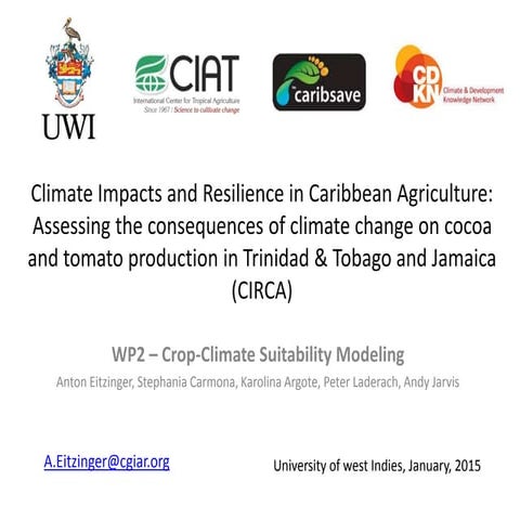 Assessing the consequences of climate change on cocoa and tomato production i...