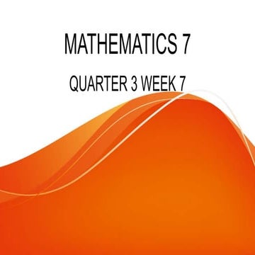 Mathematics 7 Quarter 3 Week 7 - Circles