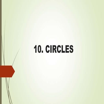 CIRCLE math 10 Second Quarter PowerPoint
