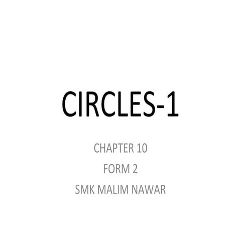 Circles 1 | PPT