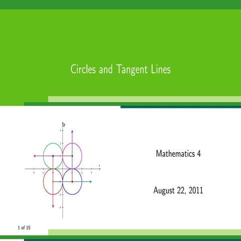 Circles and Tangent Lines