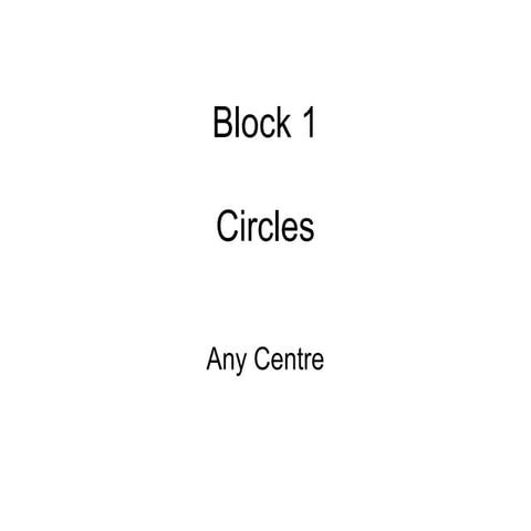 Circles any centre