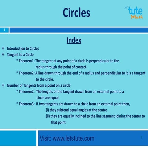 Circle - Tangent for class 10th students and grade x maths and mathematics st...