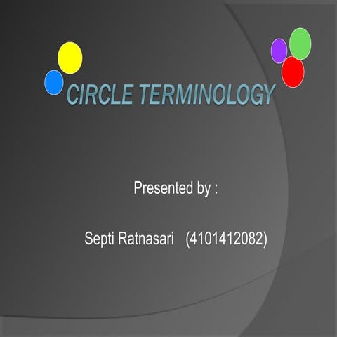 Circle Terminology
