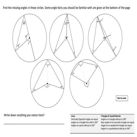 Circle theorems starter   intro to arrow theorem