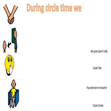 Circle time for students with autism