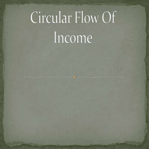 Circlular flow of income