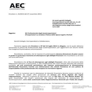 Circolare RC Professionale obbligat...