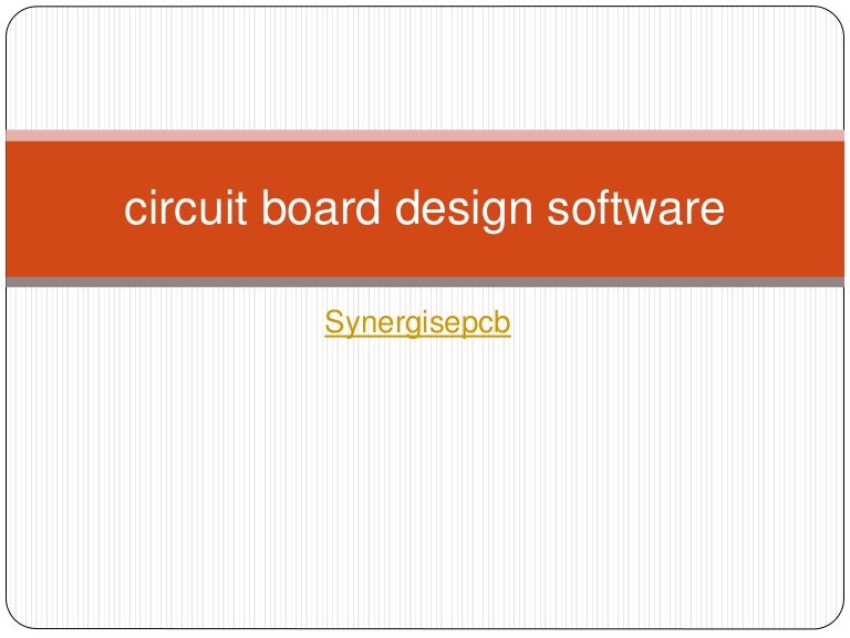Circuit board design software