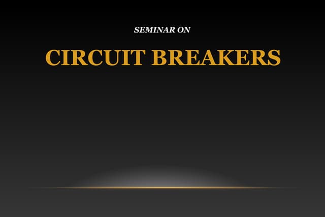 Circuit breakers 