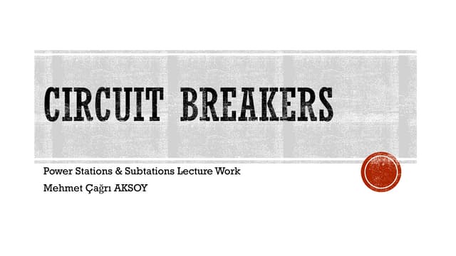 Circuit breakers 