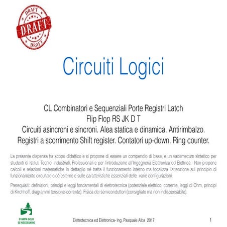 Circuiti logici combinatori registri flip flop